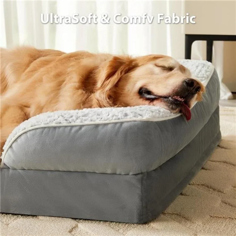 Orthopedic Large Dog Bed, Sofa Dog Bed for Large Dogs. Waterproof Dog Couch Bed